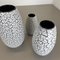 Fat Lava Pottery Craquele Vases attributed to Jasba, Germany, 1970s, Set of 3 17