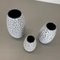 Fat Lava Pottery Craquele Vases attributed to Jasba, Germany, 1970s, Set of 3 14