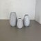 Fat Lava Pottery Craquele Vases attributed to Jasba, Germany, 1970s, Set of 3 3