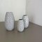 Fat Lava Pottery Craquele Vases attributed to Jasba, Germany, 1970s, Set of 3 4