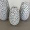 Fat Lava Pottery Craquele Vases attributed to Jasba, Germany, 1970s, Set of 3 11