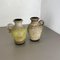 Pottery Fat Lava Vases attributed to Scheurich, Germany, 1970s, Set of 2 2