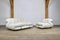Soriana Sofa and Lounge Chair in Original White Corduroy by Afra & Tobia Scarpa for Cassina, 1970s, Set of 2 1