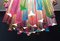 Lámpara de araña Arlecchino con prisma italiano multicolor, Murano, años 70, Imagen 16