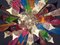 Lampadario Arlecchino con prismi multicolore, Murano, anni '70, Immagine 17