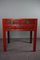 Chinese Red Wooden Side Table, Image 1