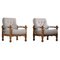 Danish Modern Easy Chairs in Oak & Bouclé by Henning Kjærnulf, 1960s, Set of 2 1