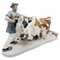 Figura modernista grande de granjero con bueyes de Meissen, Imagen 1