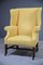 Georgian Style Wing Back Chair in Yellow 1