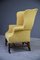 Georgian Style Wing Back Chair in Yellow, Image 5