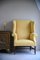 Georgian Style Wing Back Chair in Yellow, Image 4