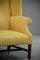 Georgian Style Wing Back Chair in Yellow, Image 3