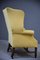 Georgian Style Wing Back Chair in Yellow 8