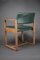Mid-Century Modern Wooden Office Chair in Bottle Green, 1960, Image 5