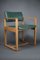 Mid-Century Modern Wooden Office Chair in Bottle Green, 1960 7