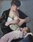 Henry Meylan, Maternité, Oil on Canvas, Framed 1