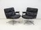 Executive Chairs in Black Leather by Charles and Ray Eames, 1960s, Set of 2 1