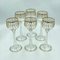 Antique Crystal Glasses with 24k Gold, France, 1890s, Set of 6 1