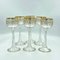 Antique Crystal Glasses with 24k Gold, France, 1890s, Set of 6 2