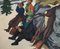 Henry Meylan, Partie de chasse, 1950, óleo sobre madera, enmarcado, Imagen 2