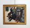 Henry Meylan, Partie de chasse, 1950, óleo sobre madera, enmarcado, Imagen 1