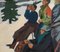 Henry Meylan, Partie de chasse, 1950, Oil on Wood, Framed 5