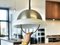 Large Space Age Silver Aluminium & White Acrylic Extendable Pull Down Ceiling Light, 1970s 6