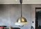 Large Space Age Silver Aluminium & White Acrylic Extendable Pull Down Ceiling Light, 1970s 4
