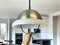 Large Space Age Silver Aluminium & White Acrylic Extendable Pull Down Ceiling Light, 1970s 3