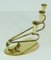 Curved Brass Three-Light Candleholder, 1950s 1