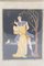 Lámina japonesa enmarcada que representa la danza de los enamorados, principios del siglo XX, Imagen 6