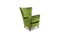 Mid-Century Green Velvet Armchair in the style of Gio Poni, 1950s 4