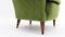 Grüner Mid-Century Samtsessel im Stil von Gio Poni, 1950er 3