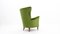 Mid-Century Green Velvet Armchair in the style of Gio Poni, 1950s 9