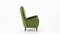 Mid-Century Green Velvet Armchair in the style of Gio Poni, 1950s 10