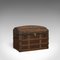 Antique English Dome Top Trunk in Oak, 1910, Image 1