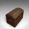 Antique English Dome Top Trunk in Oak, 1910 6