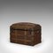 Antique English Dome Top Trunk in Oak, 1910, Image 5