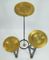 Modernist Brutalist Iron & Brass Three-Light Candelabra, 1960s, Image 5