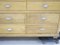 Shop Counter in Birch and Oak with Twenty Drawers, 1940s 21