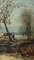 Louis Rheiner, L'étendage au bord du lac, Oil on Wood, Framed, Image 5