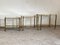 Italian Nesting Tables in Brass and Glass, 1970, Set of 3 1