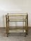Italian Nesting Tables in Brass and Glass, 1970, Set of 3 7
