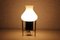 Lampe Vintage en Laiton et Verre Opalin, Italie 2