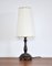 Lampada da tavolo Art Nouveau in ottone e legno, Immagine 2