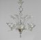 Large Clear Art Glass Murano Barrochi Chandelier attributed to Barovier & Toso, Italy, 1940s, Image 1