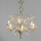 Large Clear Art Glass Murano Barrochi Chandelier attributed to Barovier & Toso, Italy, 1940s, Image 4