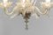 Large Clear Art Glass Murano Barrochi Chandelier attributed to Barovier & Toso, Italy, 1940s 6