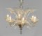 Large Clear Art Glass Murano Barrochi Chandelier attributed to Barovier & Toso, Italy, 1940s 5