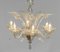 Large Clear Art Glass Murano Barrochi Chandelier attributed to Barovier & Toso, Italy, 1940s, Image 5